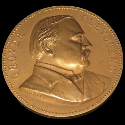 Sale Photo Thumbnail #490: 3" Vintage Grover Cleveland Indian Peace Medal