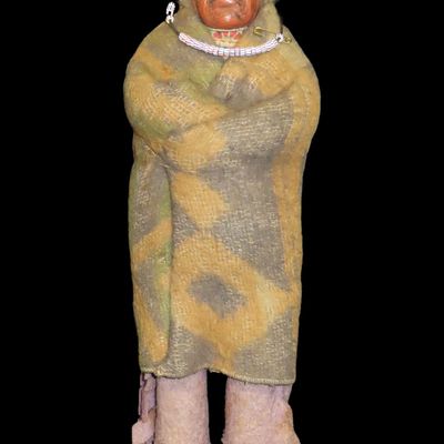 Sale Photo Thumbnail #229: 11 1/2" Native American Skookum Doll