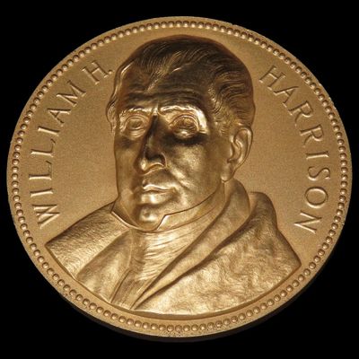 Sale Photo Thumbnail #450: 3" Vintage William Henry Harrison Indian Peace Medal