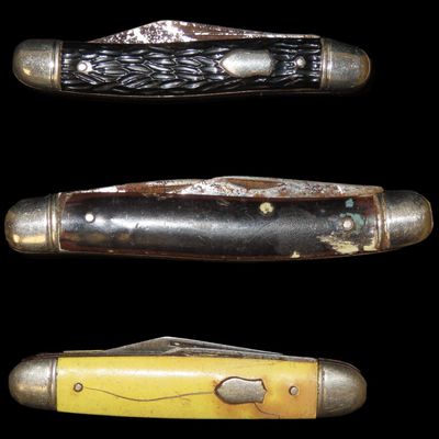 Sale Photo Thumbnail #582: Lot of 3 Vintage U.S.-Made Pocket Knives