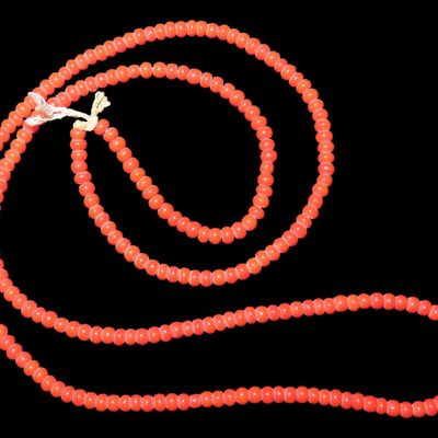 Sale Photo Thumbnail #182: 16" Red Seed Bead Necklace, Near Columbia River, Oregon