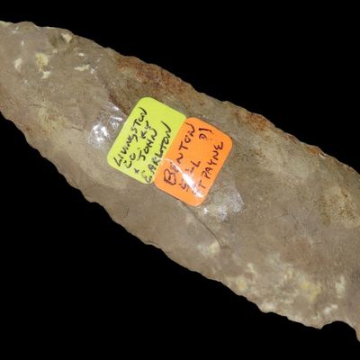 5" Archaic Benton, T&T COA, Fort Payne Chert, Livingston Co., Kentucky, Ex. John Earlton