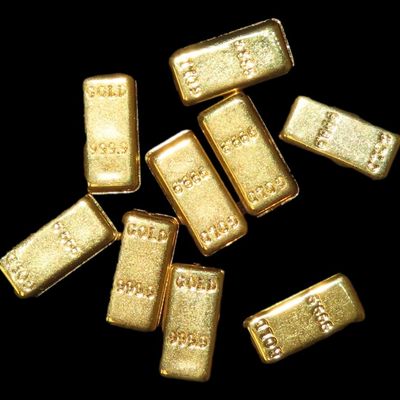 Sale Photo Thumbnail #554: Lot of 10 Mini Gold-Plated Bars
