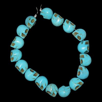 Sale Photo Thumbnail #608: Vintage Strand of Skull Beads