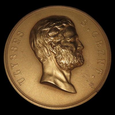 Sale Photo Thumbnail #430: 3" Vintage Ulysses S. Grant Indian Peace Medal