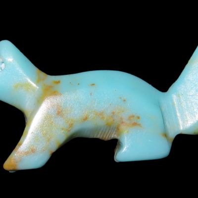 Sale Photo Thumbnail #281: Zuni Squirrel Animal Fetish Bead / Pendant, New Mexico