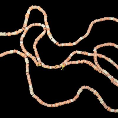 Sale Photo Thumbnail #160: 32" Strand of Drilled Stone Beads, Hohokam / Mimbres, Arizona