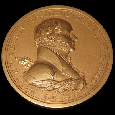 Sale Photo Thumbnail #515: 3" Vintage Martin Van Buren Indian Peace Medal
