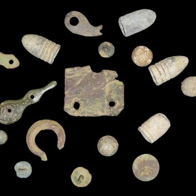Sale Photo Thumbnail #549: Lot of Civil War Bullets, Minie Balls, etc., St. Louis Area, Found by Ronald Knowles