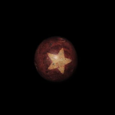 Sale Photo Thumbnail #623: Rare Civil War-Era "Star" Marble, St. Louis Area, Found by Ron Knowles