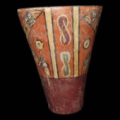 Sale Photo Thumbnail #107: 6" Pre-Columbian-Style Nazca Pottery Cup, Peru