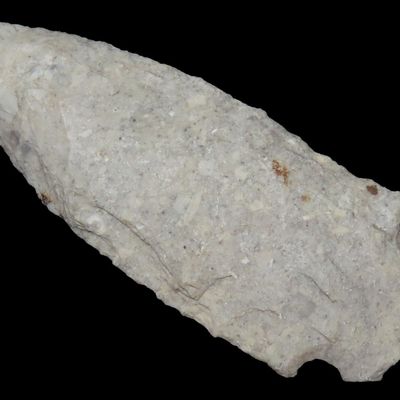 Sale Photo Thumbnail #136: 3 3/8" Archaic Corner Notch, St. Charles Co., Missouri, Found by Ronald Knowles, Great Deposits
