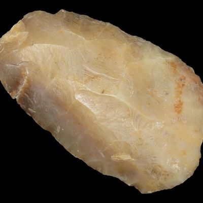 Sale Photo Thumbnail #237: 3 1/8" Kaolin Polished Flint Celt, St. Louis / Cahokia Area, Found by Ron Knowles, Highly Translucent with Nice Polish