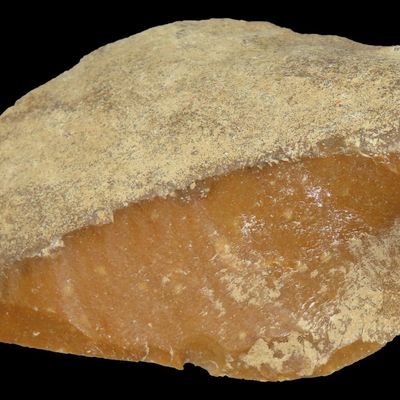 Sale Photo Thumbnail #355: 2 7/8" Acheulean Early Man Blade / Paleolithic Scraper, Devon, England, Reported 150,000-250,000 Years Old, Attributed to Homo erectus