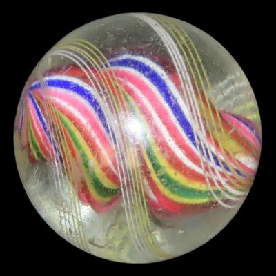 Sale Photo Thumbnail #543: 1 15/16" Huge Antique German Swirl Handmade Marble, Nice Large Example