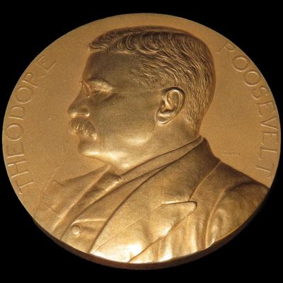Sale Photo Thumbnail #440: 3" Vintage Theodore Roosevelt Indian Peace Medal