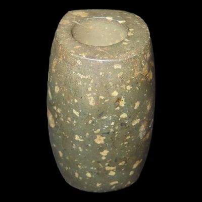 Sale Photo Thumbnail #139: 2" D-Banner Bannerstone, Motley COA, Porphyry Hardstone, Delaware Co., Ohio, Great Polish, Ex. Floyd Ritter