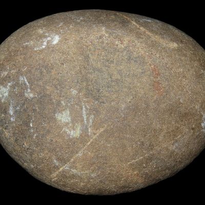 Sale Photo Thumbnail #332: Pitted Nutting Stone / Hammerstone, St. Charles Co., Missouri, Found by Ronald Knowles