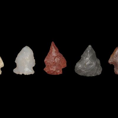 Sale Photo Thumbnail #651: Lot of 5 Bird Point Arrowheads, New Mexico