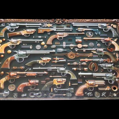 Sale Photo Thumbnail #699: Metal Colt Pistol / Firearms Sign, Man Cave Decoration / Décor
