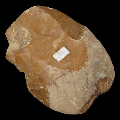 Sale Photo Thumbnail #310: 5 3/8" Acheulean Early Man Blade / Paleolithic Hand Axe, France, Reported 150,000-250,000 Years Old