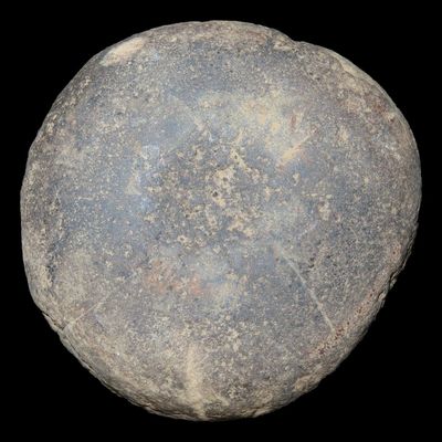 Sale Photo Thumbnail #314: 3 5/8" Discoidal / Hammerstone, St. Charles Co., Missouri, Found by Ronald Knowles