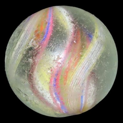 Sale Photo Thumbnail #536: 1 7/8" Huge Antique German Swirl Handmade Marble, Nice Large Example