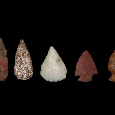 Sale Photo Thumbnail #676: Lot of 5 Bird Point Arrowheads, New Mexico