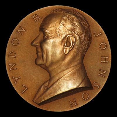 Sale Photo Thumbnail #535: 3" Vintage Lyndon B. Johnson Indian Peace Medal