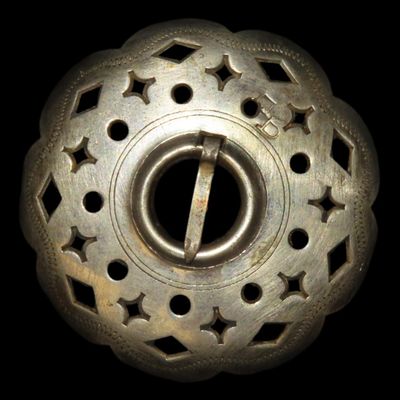 Sale Photo Thumbnail #579: Nice Silver Fur Trade Brooch with Maker's Mark / Touchmark, Recovered in New York