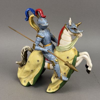 Sale Photo Thumbnail #207: Meissen Porcelain Jousting Knight Figurine