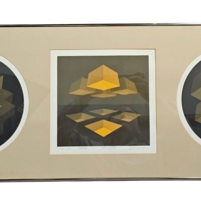 Sale Photo Thumbnail #57: Brian Halsey Signed Triptych Serigraphs