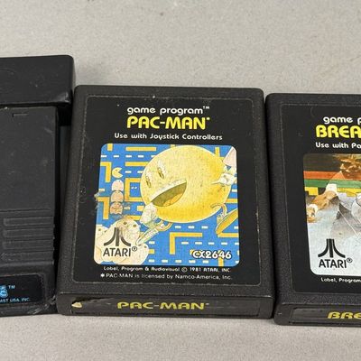Sale Photo Thumbnail #334: Three Atari 2600 Plastic Game Cartridges