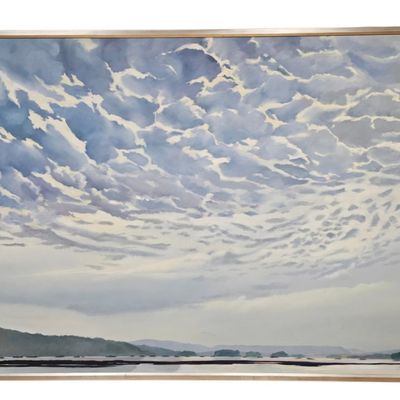 Sale Photo Thumbnail #69: Large Contemporary Clouds Oil Painting