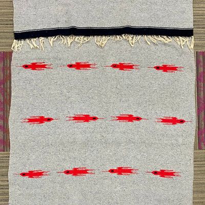 Sale Photo Thumbnail #355: Zapotec Wool Thunderbird Pattern Blanket