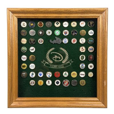 Sale Photo Thumbnail #209: Shadow Box Disney Golf Ball Marker Pin Collection