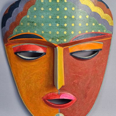 Sale Photo Thumbnail #45: Jagdish Large Mixed Media Mask