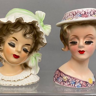 Sale Photo Thumbnail #149: Lefton Ceramic Lady Head Vases