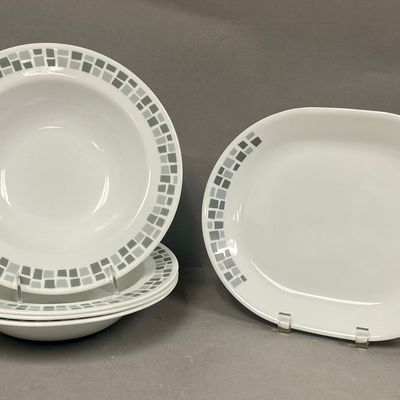 Sale Photo Thumbnail #374: Corelle Gray Mosaic Glass Tableware