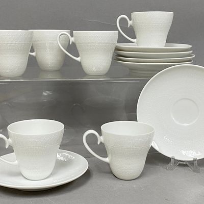 Sale Photo Thumbnail #135: Rosenthal Romance White Porcelain Demitasse Trio