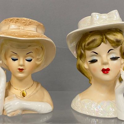 Sale Photo Thumbnail #150: Lefton Ceramic Lady Head Vases