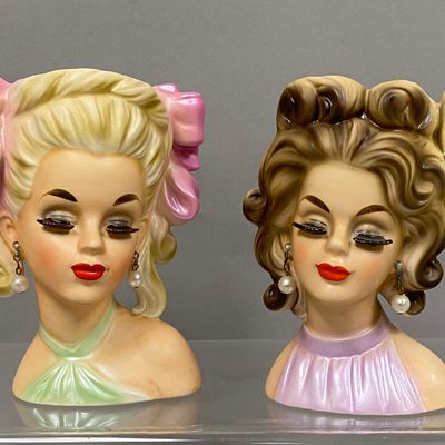 Sale Photo Thumbnail #143: Enesco Ceramic Pearly Girl Lady Head Vases