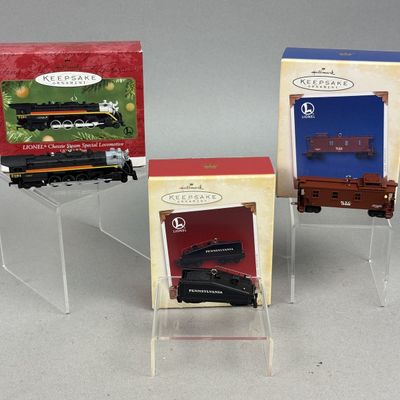 Sale Photo Thumbnail #322: Three Hallmark Lionel Die-Cast Train Ornaments