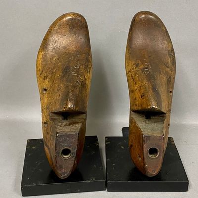 Sale Photo Thumbnail #391: Pair of Vintage Wooden Shoe Last Bookends