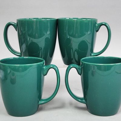 Sale Photo Thumbnail #412: Corelle Green Stoneware Mug Set