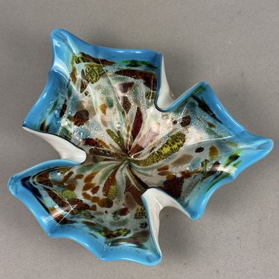 Sale Photo Thumbnail #245: Murano Cased Art Glass Tutti Frutti Trilobed Bowl