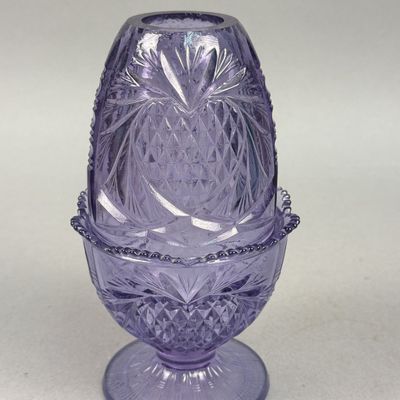 Sale Photo Thumbnail #270: Pineapple and Star Amethyst Glass Fairy Lamp