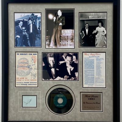 Sale Photo Thumbnail #4: Sinatra and Kennedy Signed Memorabilia Collage