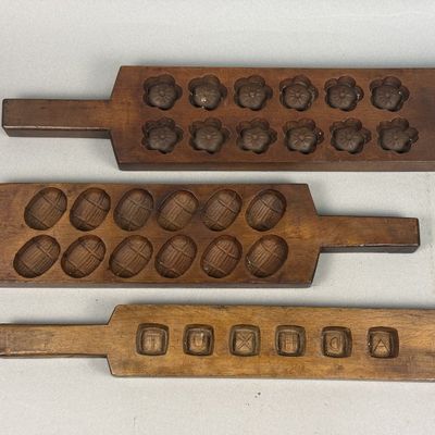 Sale Photo Thumbnail #203: Group of Carved Wood Confectionery Molds