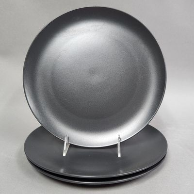 Sale Photo Thumbnail #496: IKEA Stoneware Matte Black Plates